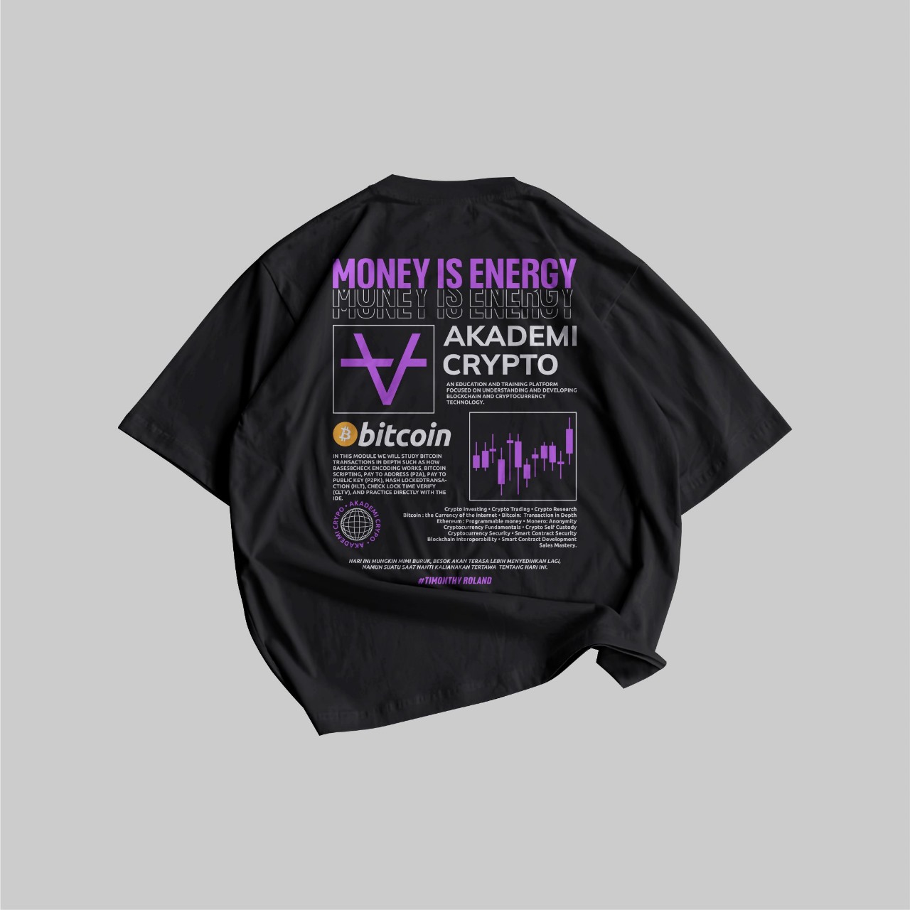 Kaos cryptocurrency akademi tshirt kaos crypto pakaian pria dewasa | Lazada  Indonesia