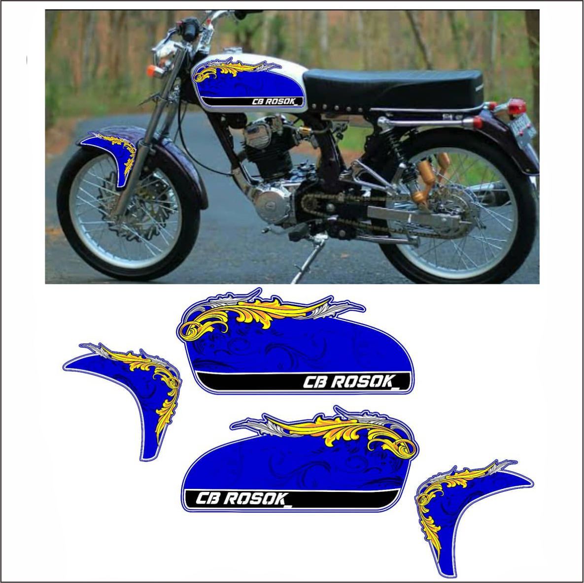 PROMO BISA COD Striping CB 100 Variasi Sticker CB 100 Variasi Sticker Motor Variasi CB 100 Young Squad 1 Lazada Indonesia