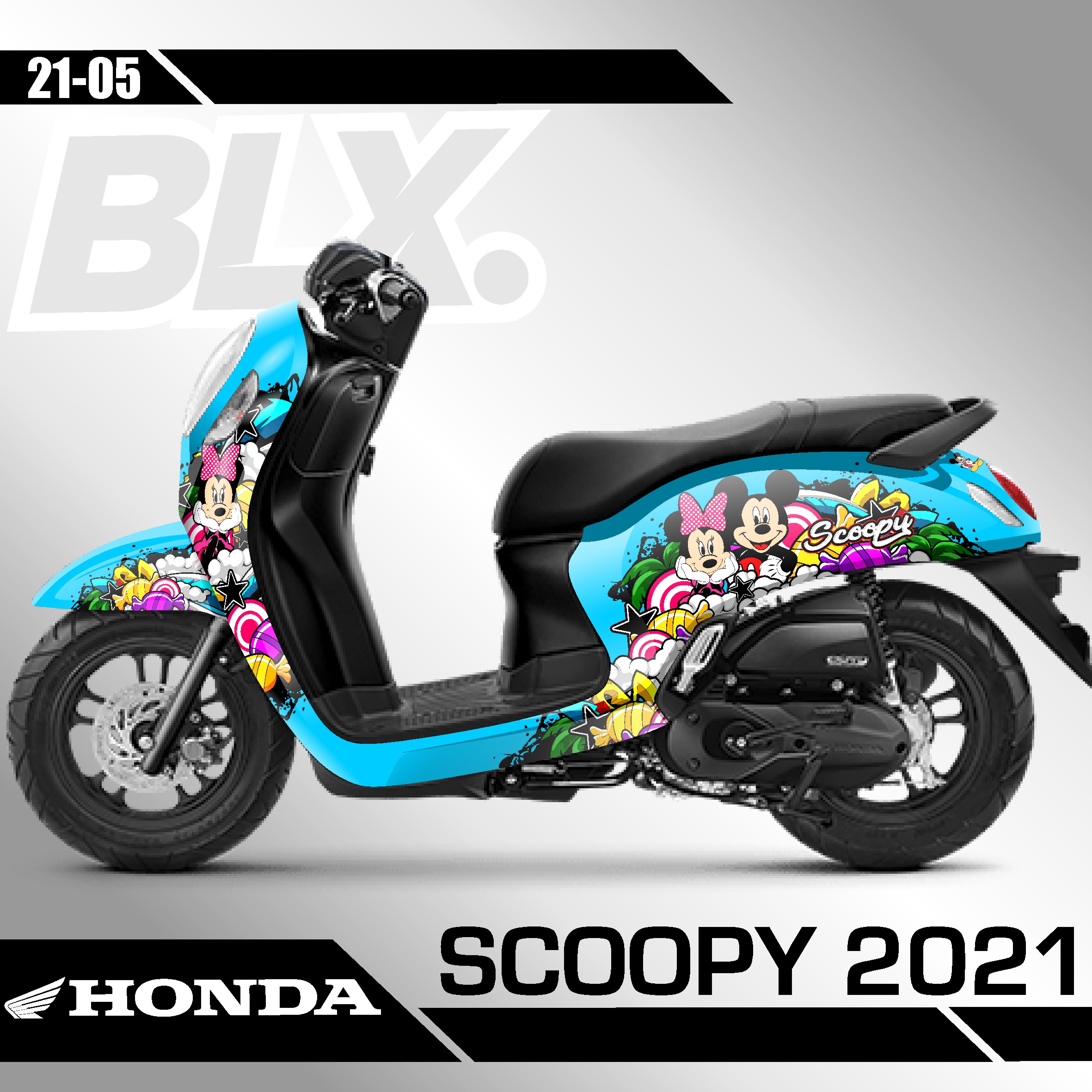 Decal Sticker Fullbody ALL NEW SCOOPY 2021 Mickey Mouse 21 05 Lazada Indonesia