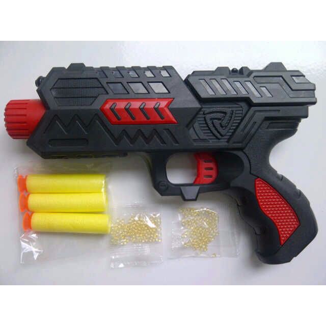 Mainan Edukasi Anak Tembak 2in1 Tembakan Soft Bullet Gun Pistol Waterbeads Murah Lazada Indonesia