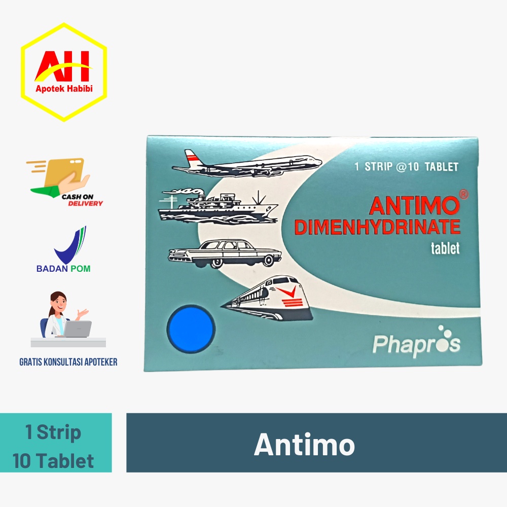 Antimo Tablet 1 strip isi 10 tablet Obat Antimo tablet dewasa | Lazada