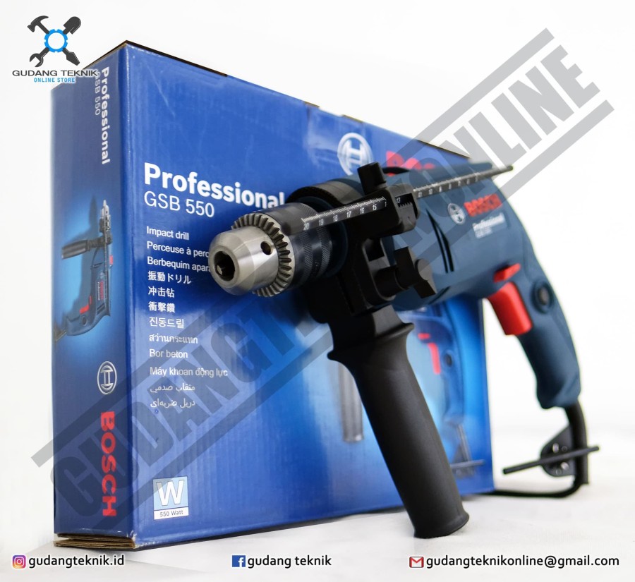 Bosch GSB 550 / Mesin Bor Tangan Bosch GSB-550 - Impact Drill 13mm ...