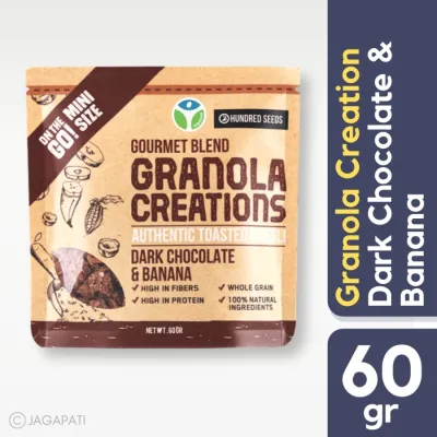 Granola Creation - Dark Chocolate & Banana Gourmet Mix 60 Gr - Sarapan Sehat - Jagapati