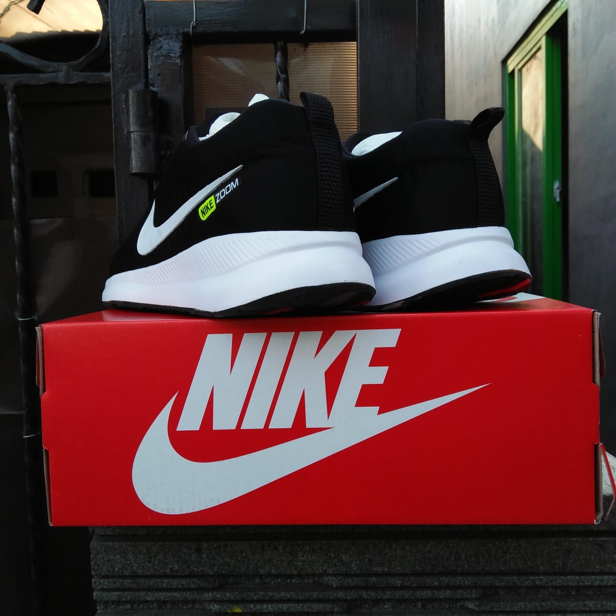 SEPATU PRIA NIKE_2020 HITAM ZOOM SPORT CASUAL RUNNING KETS SKATE PREMIUM HIGH QUALITY IMPORT GARANSI HARGA TERMURAH - FREE KAOS KAKI