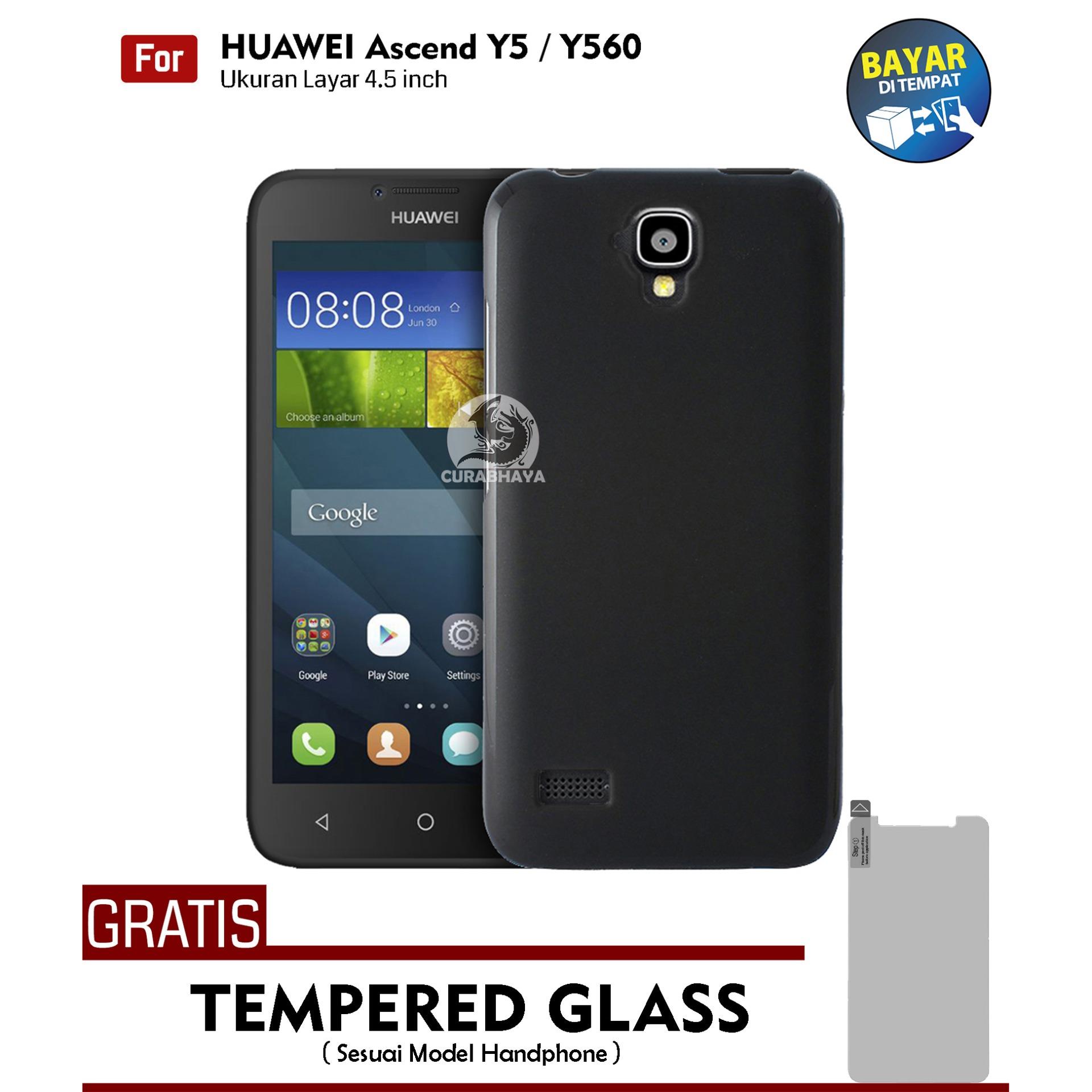 Midnight Huawei Y560 / Y5 Batik | Slim Case Black Matte Softcase Premium Baby Skin + Gratis Free Tempered Glass Screen Protector