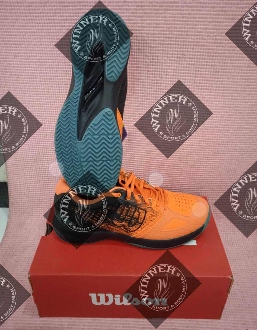 Sepatu Wilson Kaos Comp Black Orange Tiger Wilson Tennis