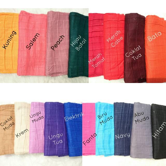 ABIMAYU Pasmina Libanon Glitter Kotak Blink Blink Scarf Hijab Jilbab Kerudung Pashmina Viscose Selendang
