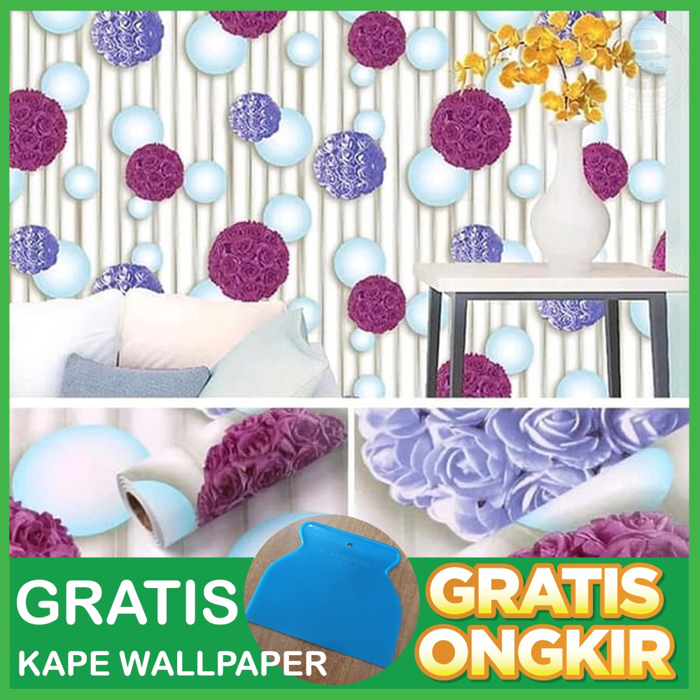 COD Wallpaper Stiker Dinding Motif Dan Karakter GELEMBUNG / Walpaper