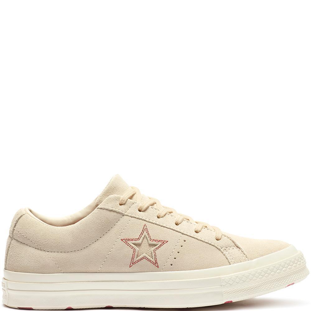 Converse One Star Love Metallic Low Top Sepatu Wanita - Beige