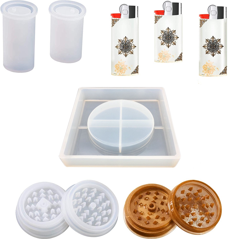 Grinder Resin Mold Lighter Case Resin Molds Herb Grinder Silicone Spice