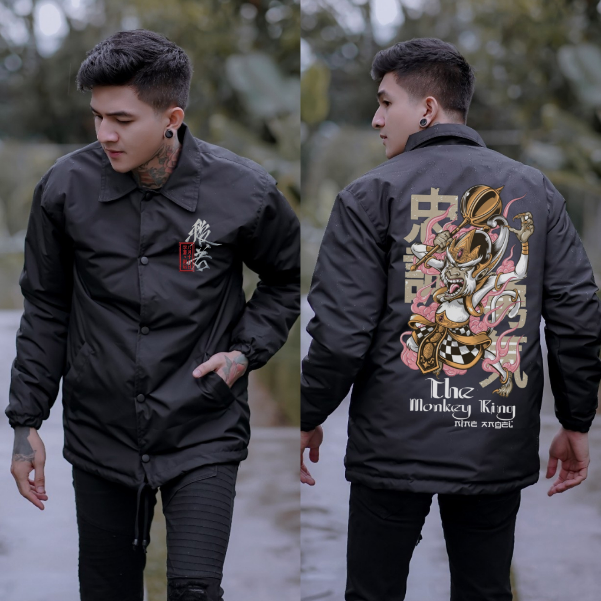 Jaket Coach Pria Jepang The Monkey King 