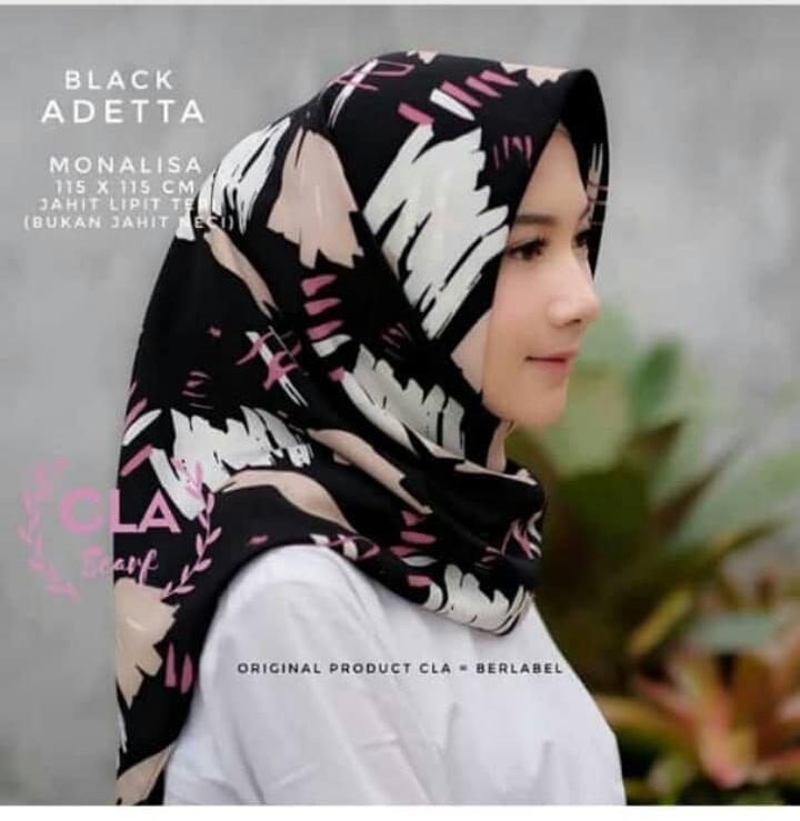 JILBAB SEGI EMPAT BLACK ADETTA WOLVIS MONALISA MODEL TERBARU (;'IZDIHAR SHOP;')