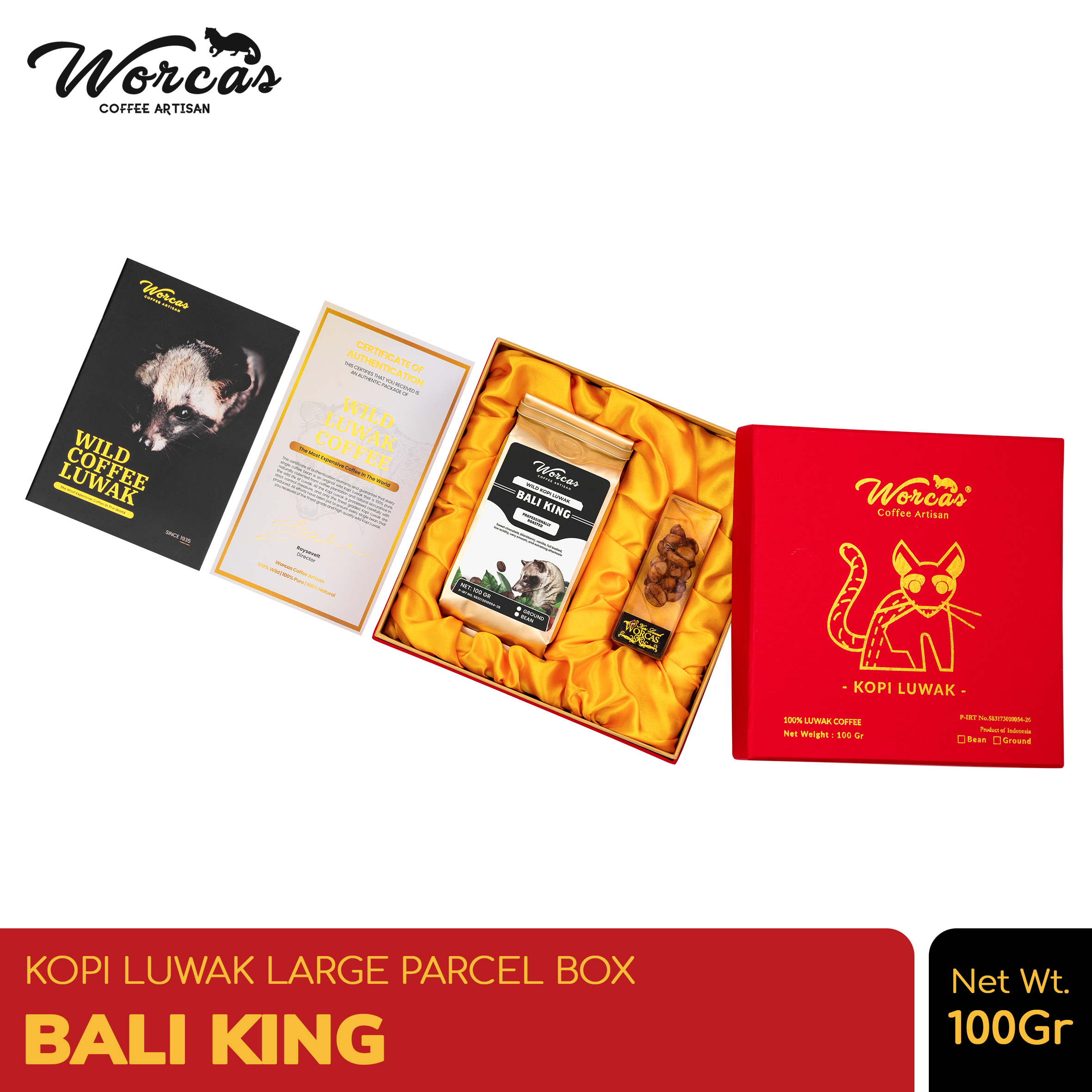 WORCAS Kopi Luwak Liar Bali King Large Gift Box | Lazada Indonesia