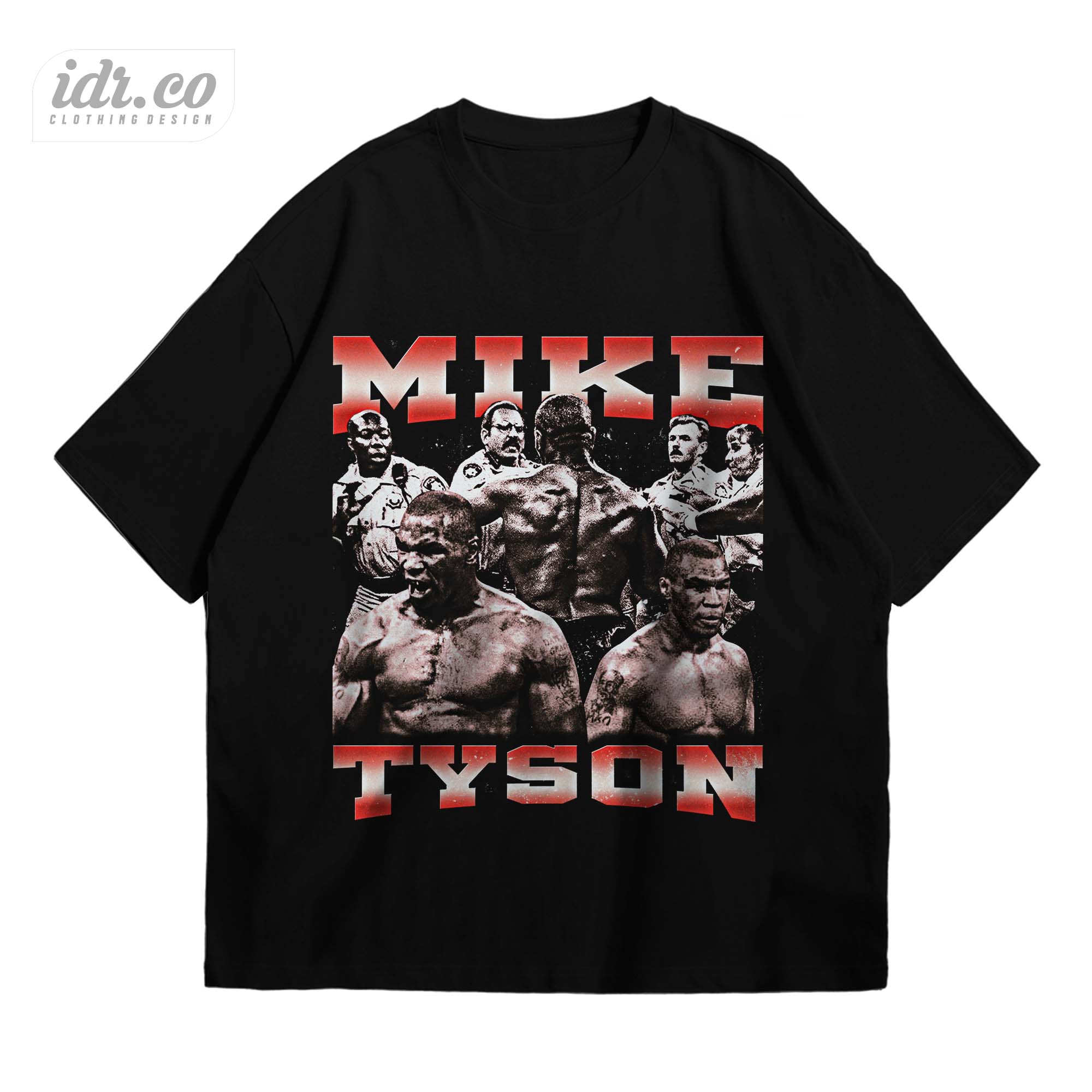 T-shirt Vintage Mike Tyson 1995 'I Will Be Back' - Taille L, Coton Noir (occasion, Très Bon état)