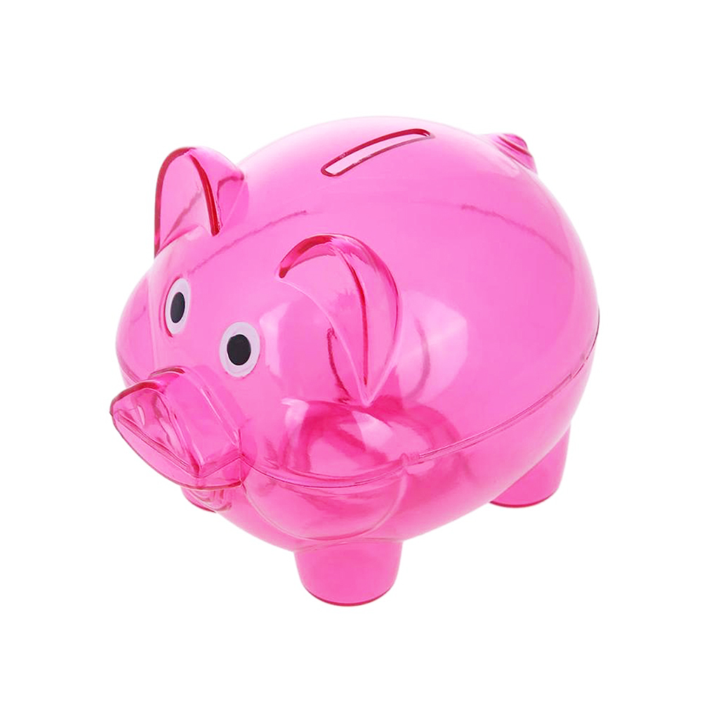 Libaby [Fast Shipping+COD] 【Bobomother】Clear Plastic Transparent Cute Pig Shape Money Saving Box Case Coins Piggy Bank toys for girls