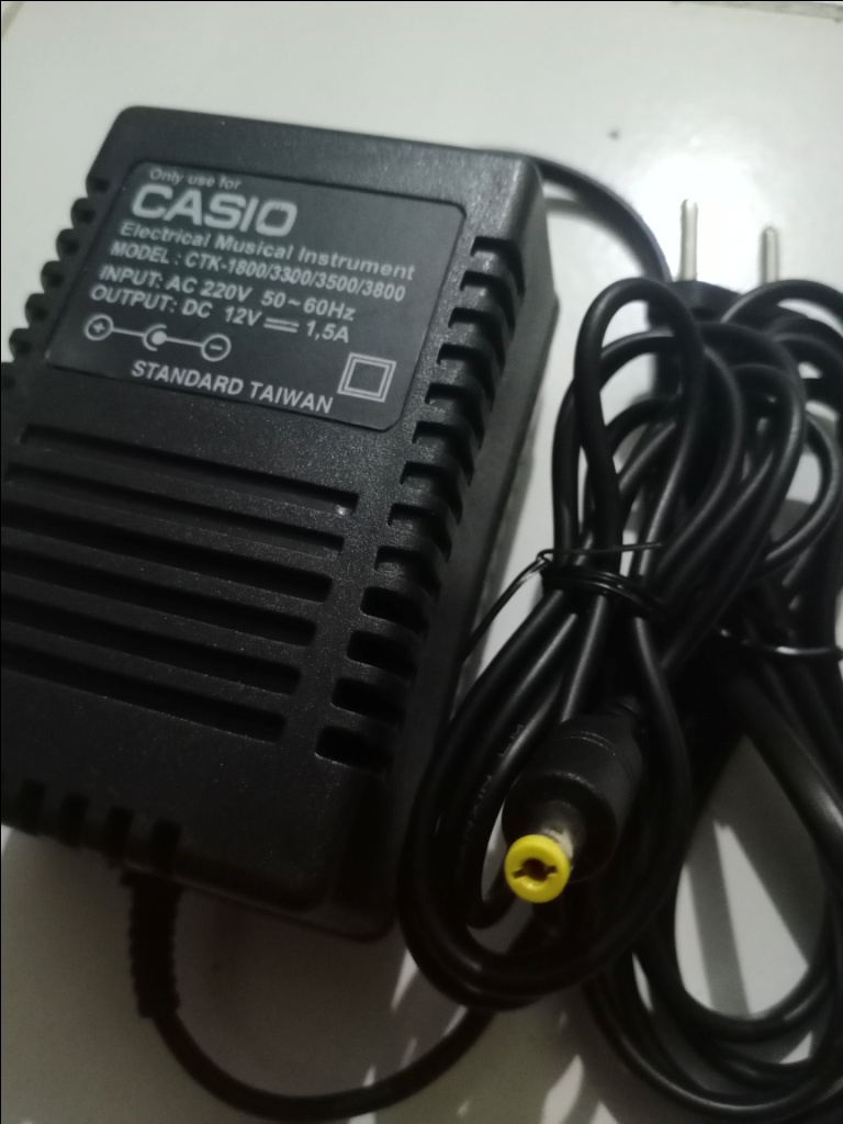 Alimentatore AC/DC Per Tastiera Casio WK-3000, WK-3200, WK-3300, WK-8000 (ABLEGRID)