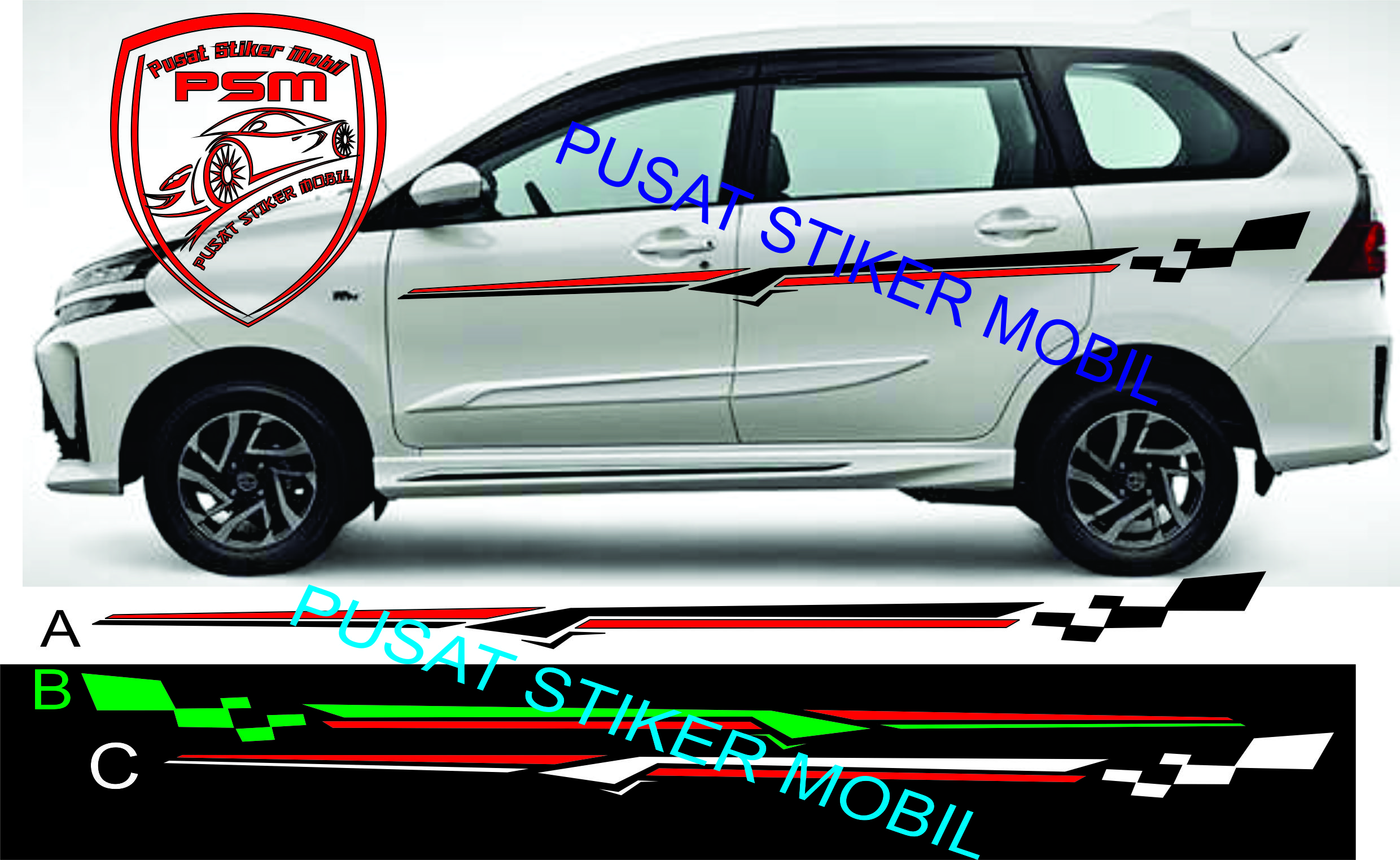 Stiker Avanza Veloz Sticker Mobil Toyota Avanza Gue Cutting Side Body