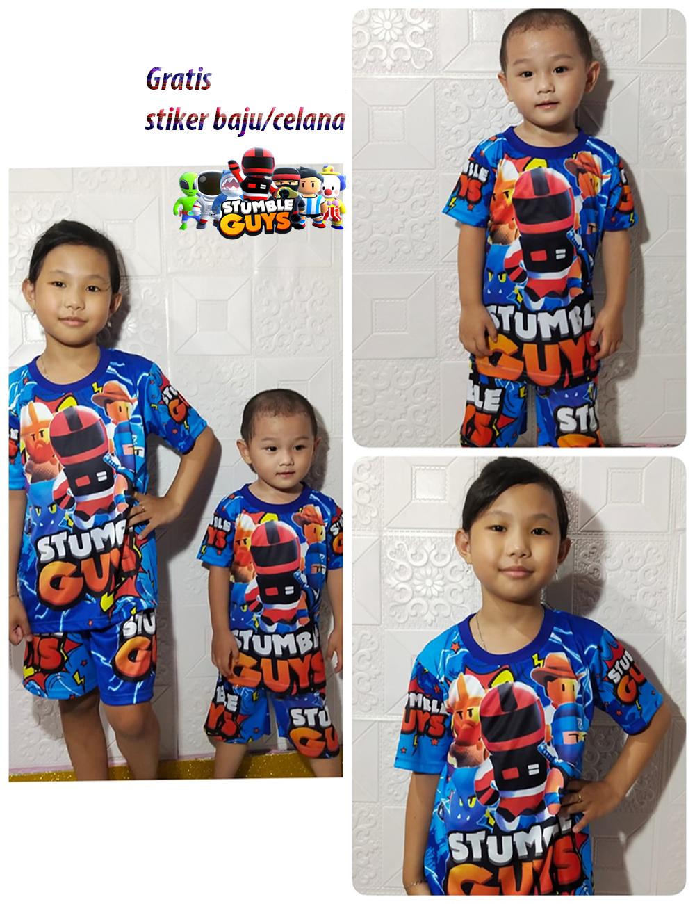 FEIFEI | SETELAN STUMBLE GUYS ANAK LAKI LAKI | BAJU SETELAN STUMBLE ...