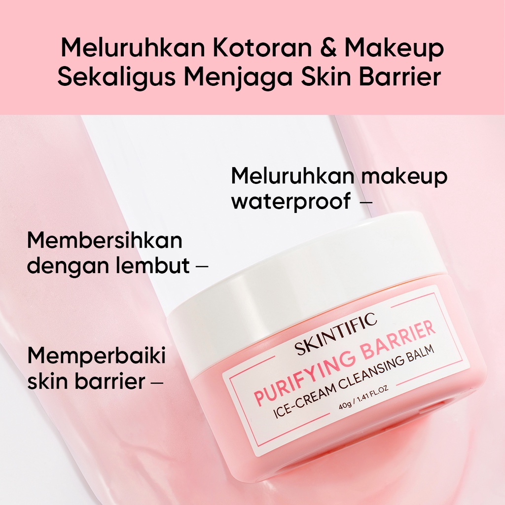 SKINTIFIC Purifying Barrier Ice Cream Cleansing Balm 40g Lazada Indonesia
