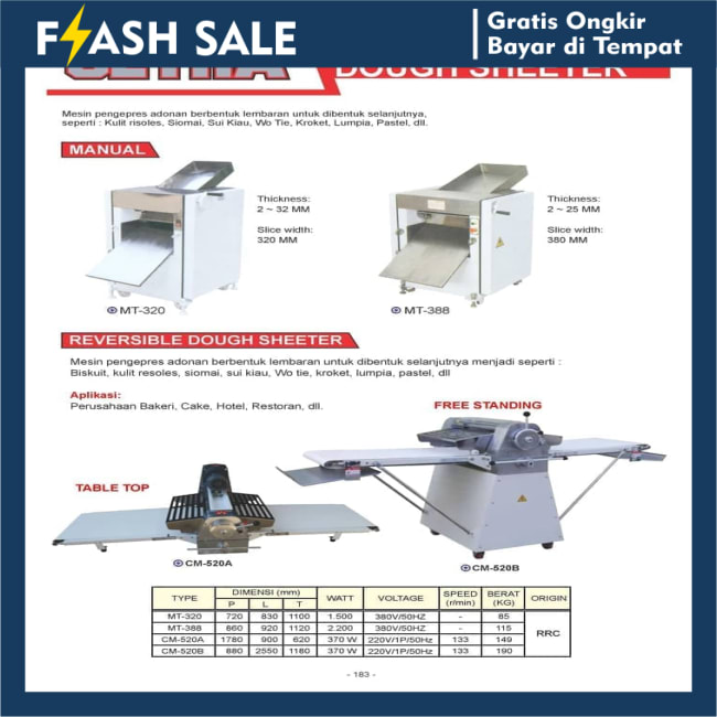 Getra Dough Sheeter Cm520A Lazada Indonesia