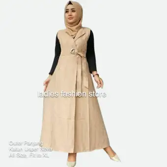 35+ Trend Terbaru Gamis Model Rompi Panjang