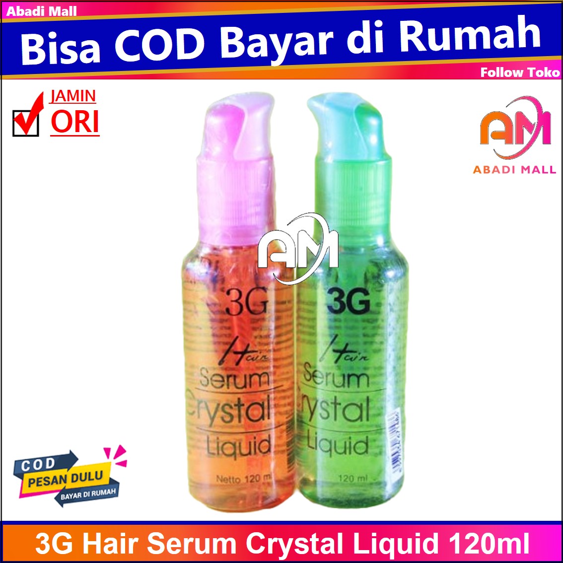 Original 3g Hair Serum Crystal Liquid 1 Ml Abadi Mall Lazada Indonesia