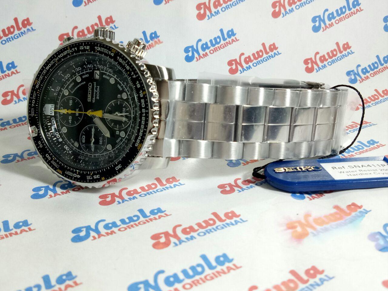 Seiko Quartz SNA411P1 Chronograph Flightmaster WR 200M - Jam Tangan Pria  SNA411 | Lazada Indonesia