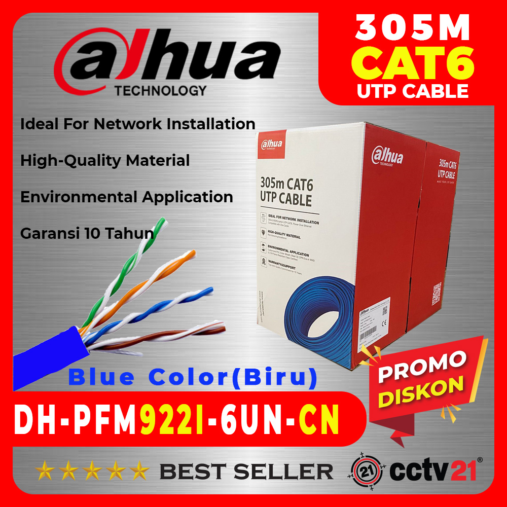 Kabel DAHUA CAT6 LAN UTP IP CAT 6 DHPFM922I6UNCN 305M Blue Color