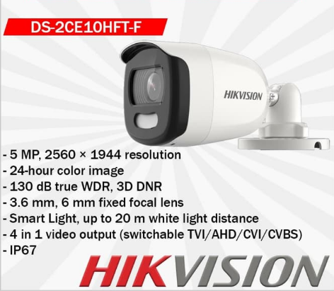 hikvision 5mp colour camera price