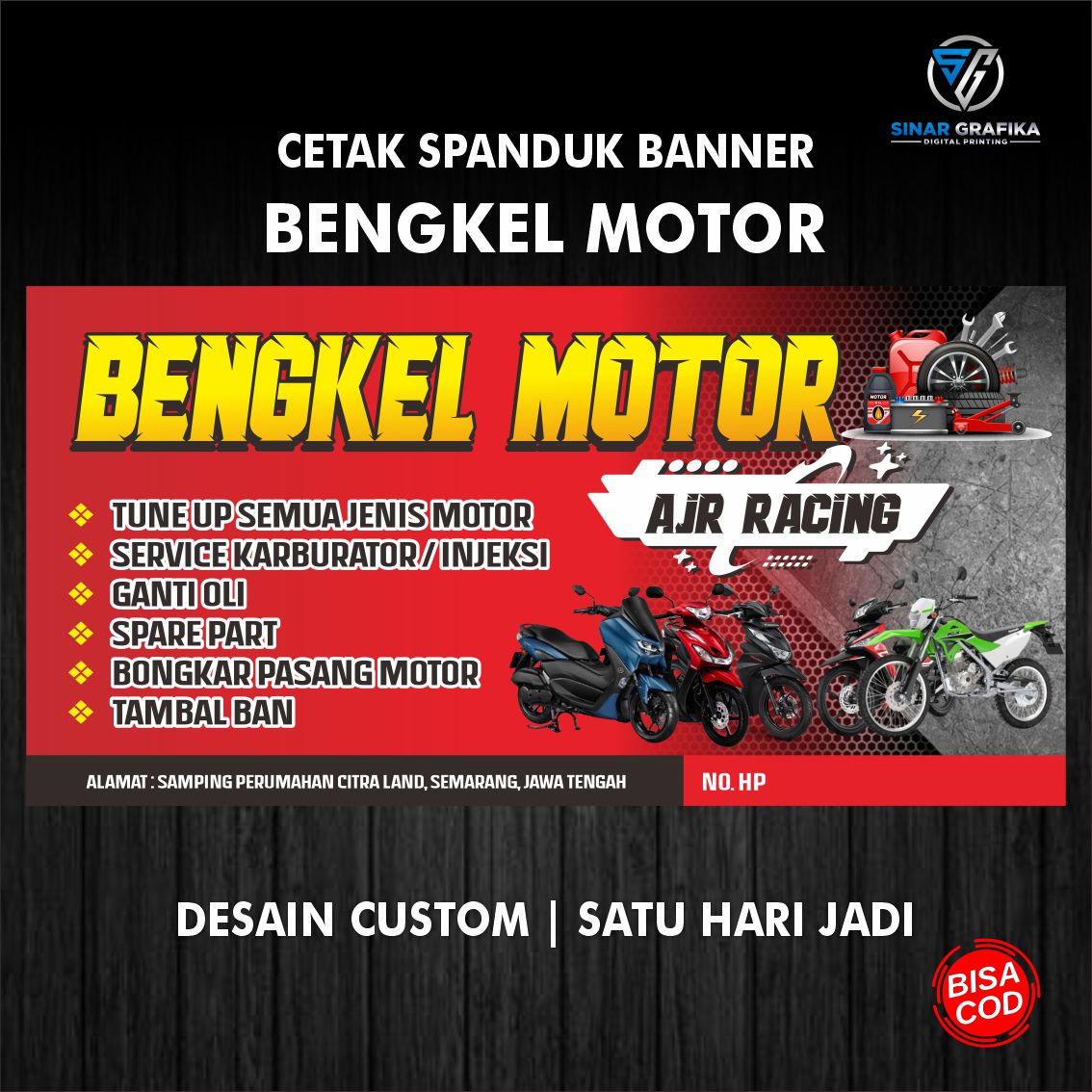 Spanduk Banner Bengkel Motor, spanduk Racing, Spanduk Bengkel Motor ...