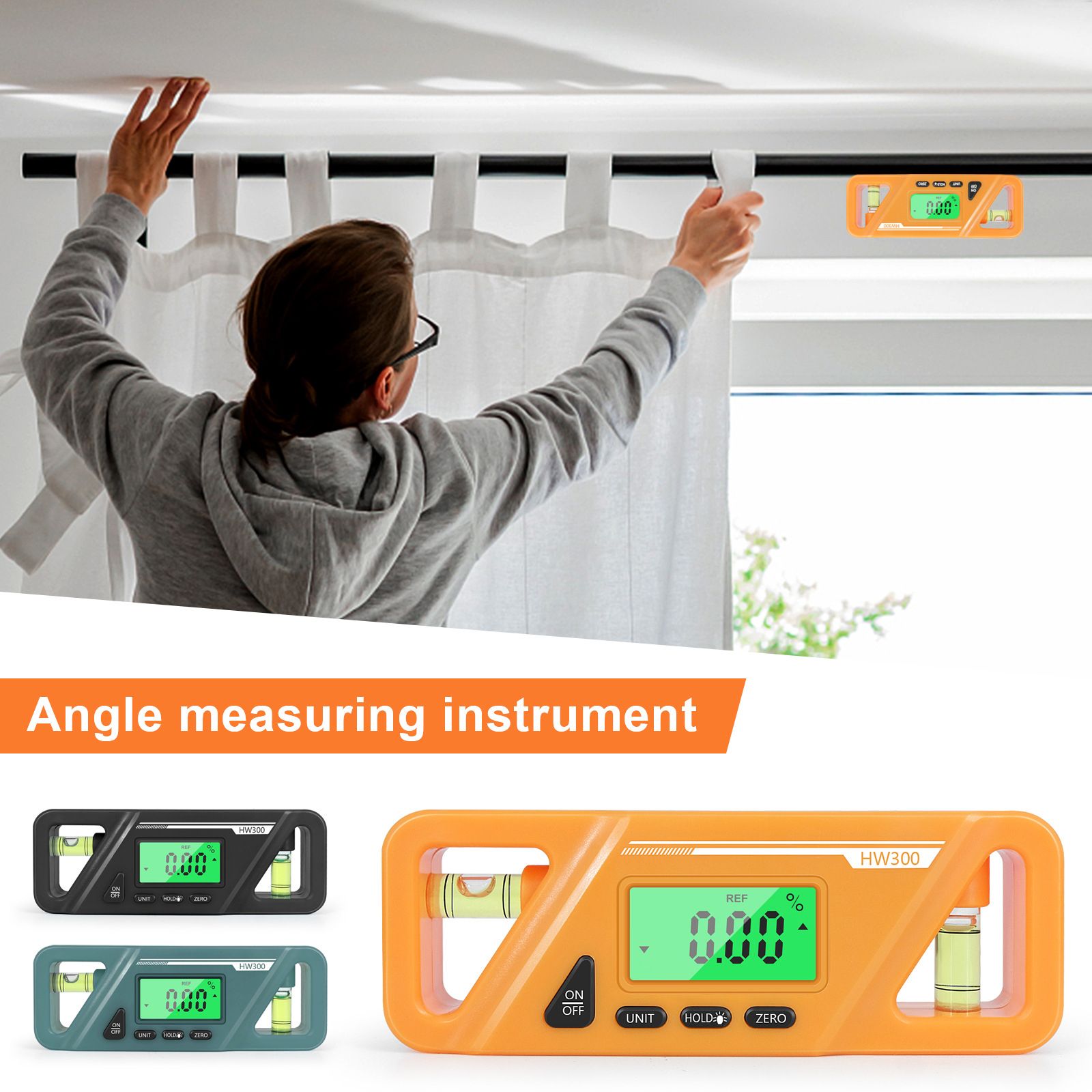 GEMIH New Electronic Portable 360° Measuring Bevel Protractor Digital Inclinometer MIni Digital Level Angle Gauge