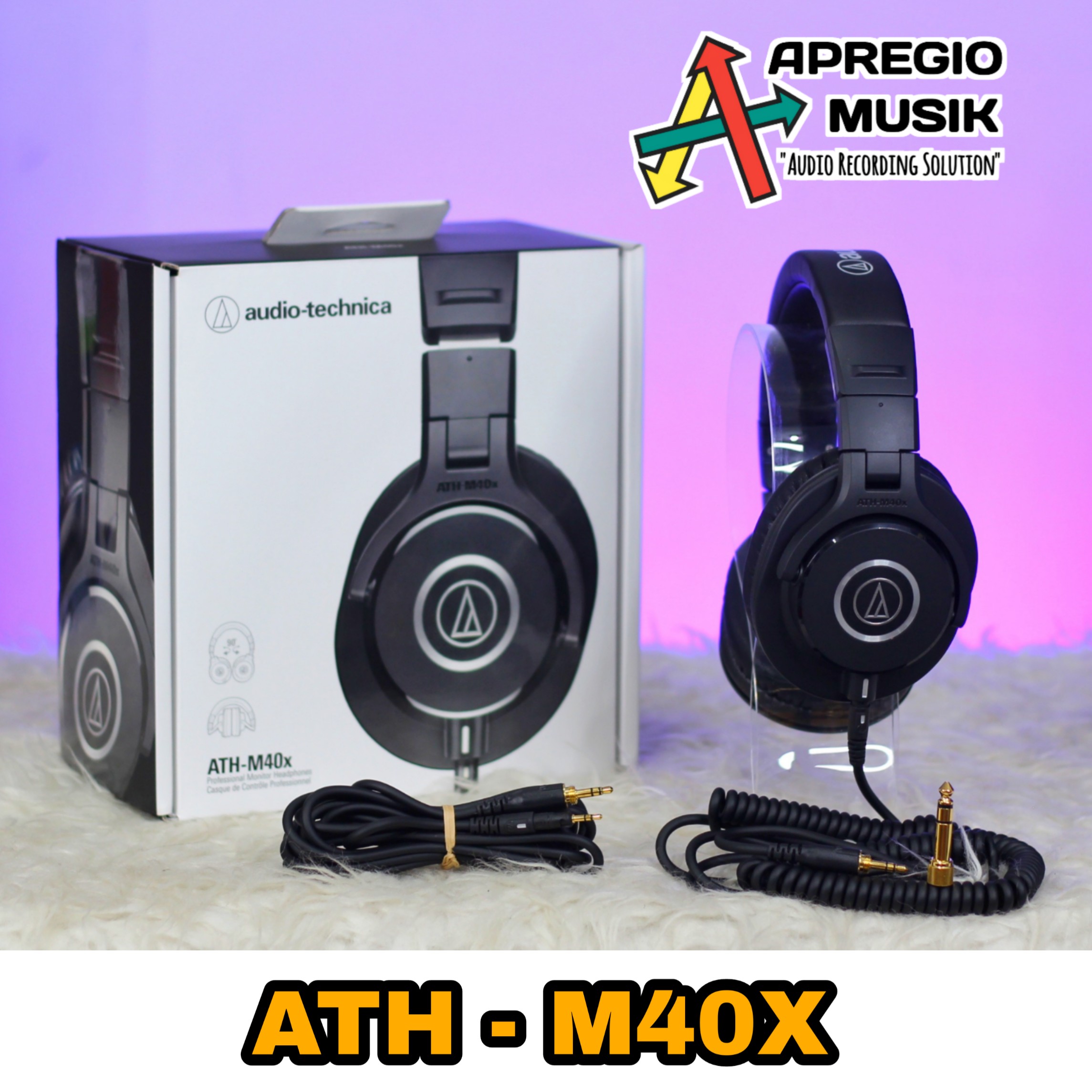 Audio Technica ATH M40x Headphone flat monitoring Lazada Indonesia