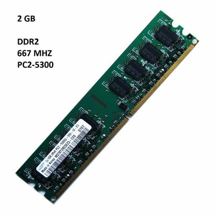 Memory PC DDR2 2GB RAM DDR2 2GB Komponen Komputer Kompatibel