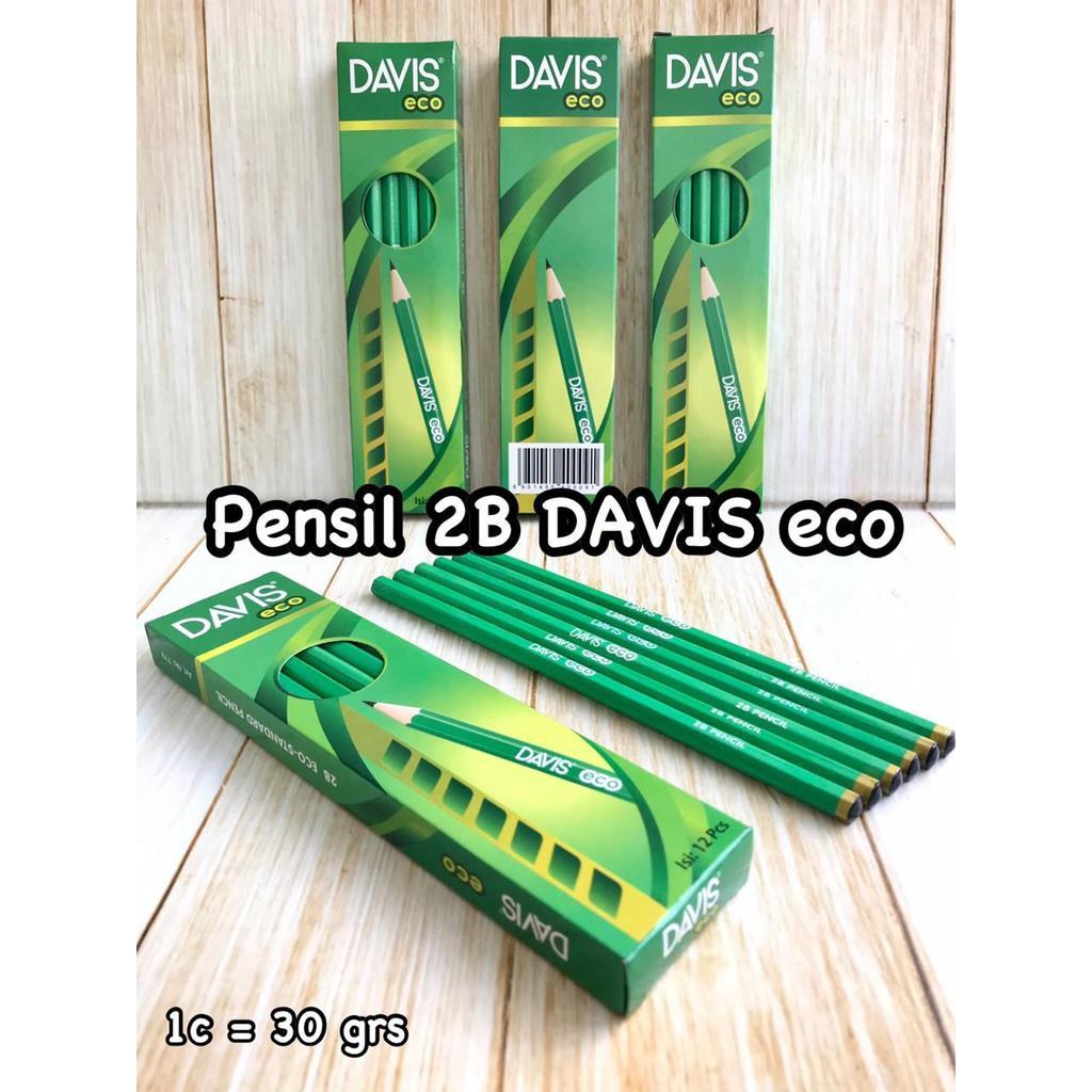 Pensil Davis 2B Eco Hijau (12 PCS)