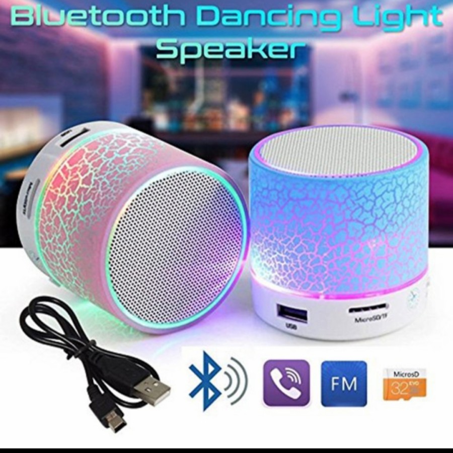 WDN[ TERMURAH BISA COD ] Speaker Bluetooth mini retak LED bass murah