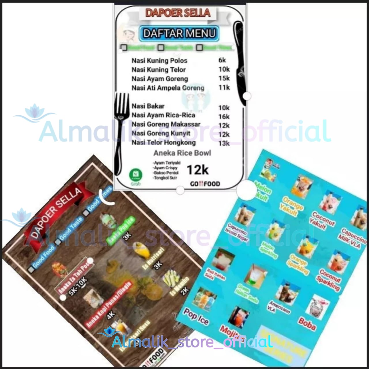 FREE DESIGN CETAK LABEL CATATAN DAFTAR MENU MAKANAN MINUMAN CAFE WARUNG ...