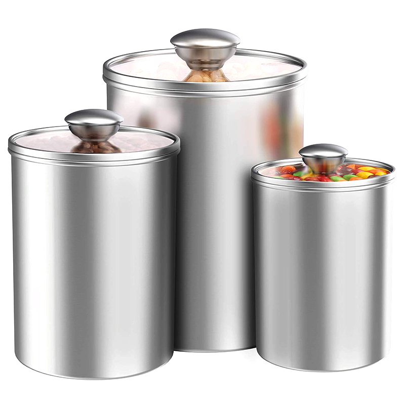 Airtight Canisters Sets For The Kitchen Counter 3 Piece Stainless