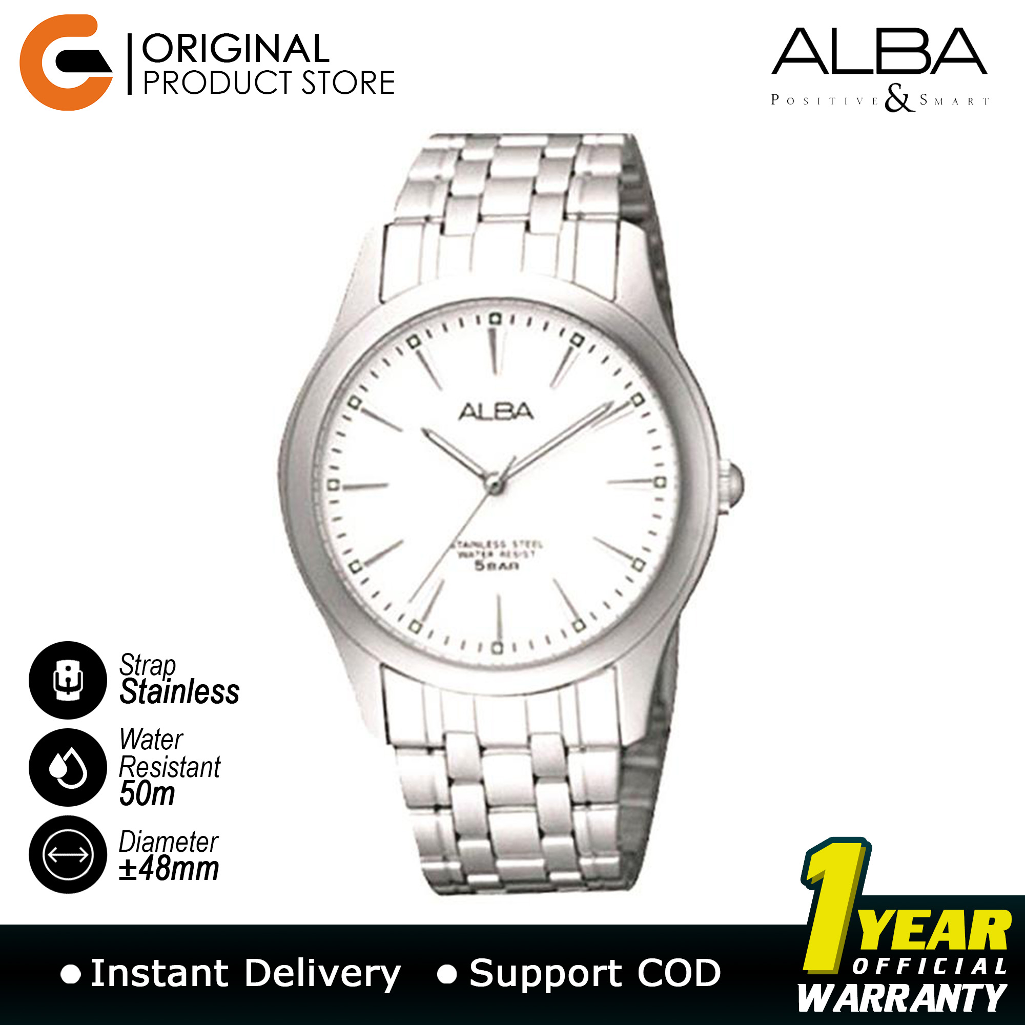 Alba Jam Tangan Pria Tali Rantai Original Stainless Steel Emas Perak Quartz Battery Jam Tangan Alba Murah Original Resmi Arsy23x1 Arsy14x1 Arsy19x1 Arsy24x1 Arsy26x1 Arsy32x1 Arsy17x1 Lazada Indonesia