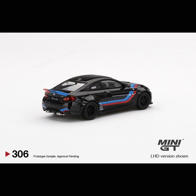 MINI GT LB Works BMW M4 ブラック w/m stripe Minigt Diecast