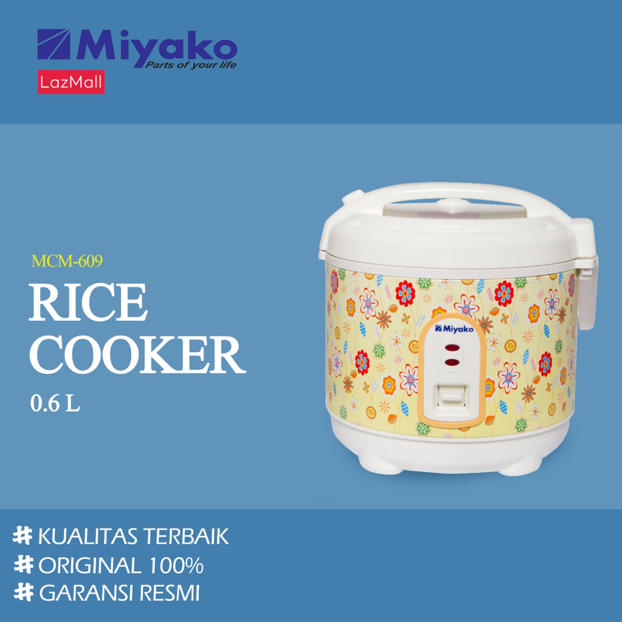 MIYAKO Rice Cooker Mini 0.6 Liter MCM609 Lazada Indonesia