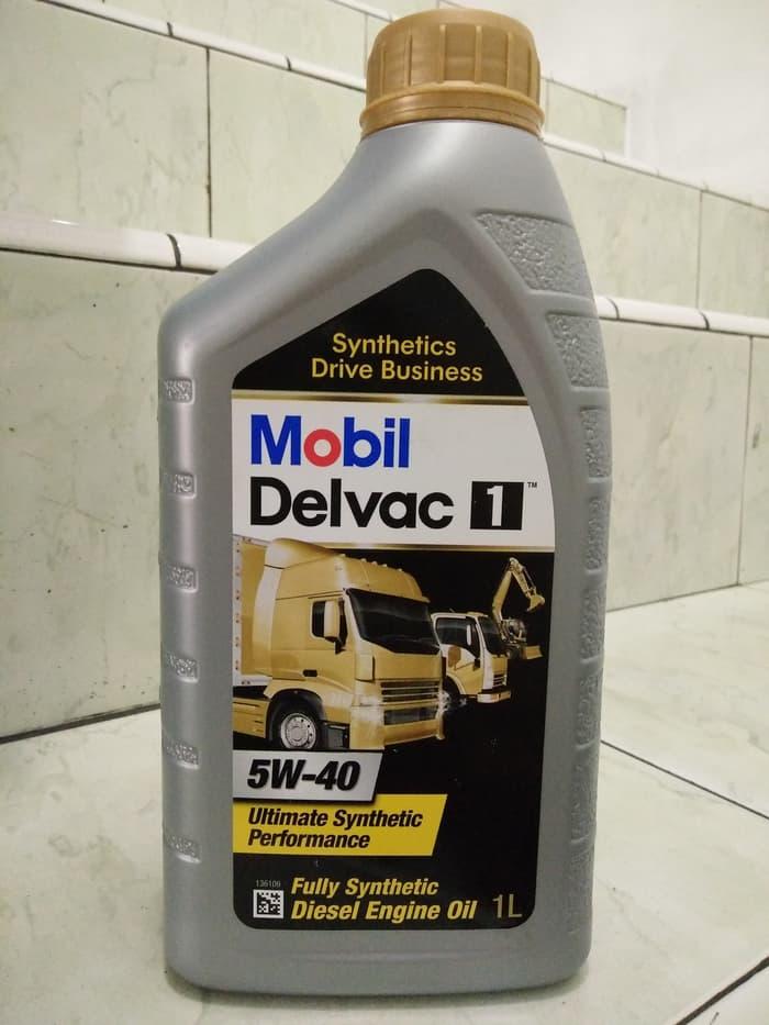 Oli Mobil Delvac 1 SAE 5W-40 API CI-4 Plus Fully Synthetic Diesel 1L