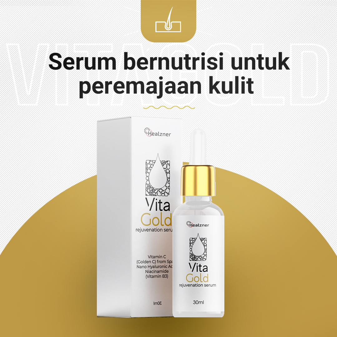 Vita Gold/ Serum bernutrisi untuk peremajaan kulit/Tanpa Efek Samping