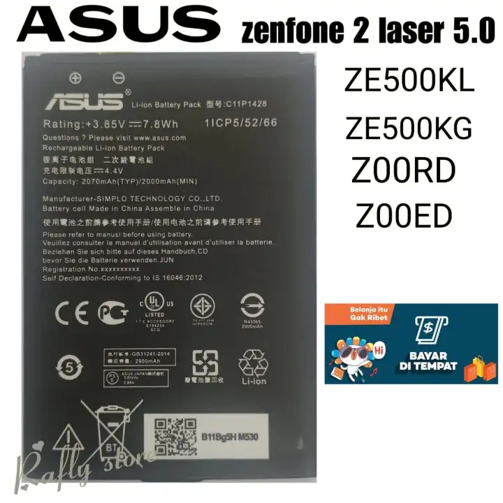 R S1 Batrai Asus Zenfone 2 Laser 5 0 Inch C11p1428 Batt Baterai Handphone Batre Android Battery Asus Zenfone 2 Laser 5 0 Inch Ze500kl Ze500kg Z00rd Z00ed 1icp5 51 71 2400mah Bisa Bayar Ditempat Rashakyamakoe Lazada Indonesia