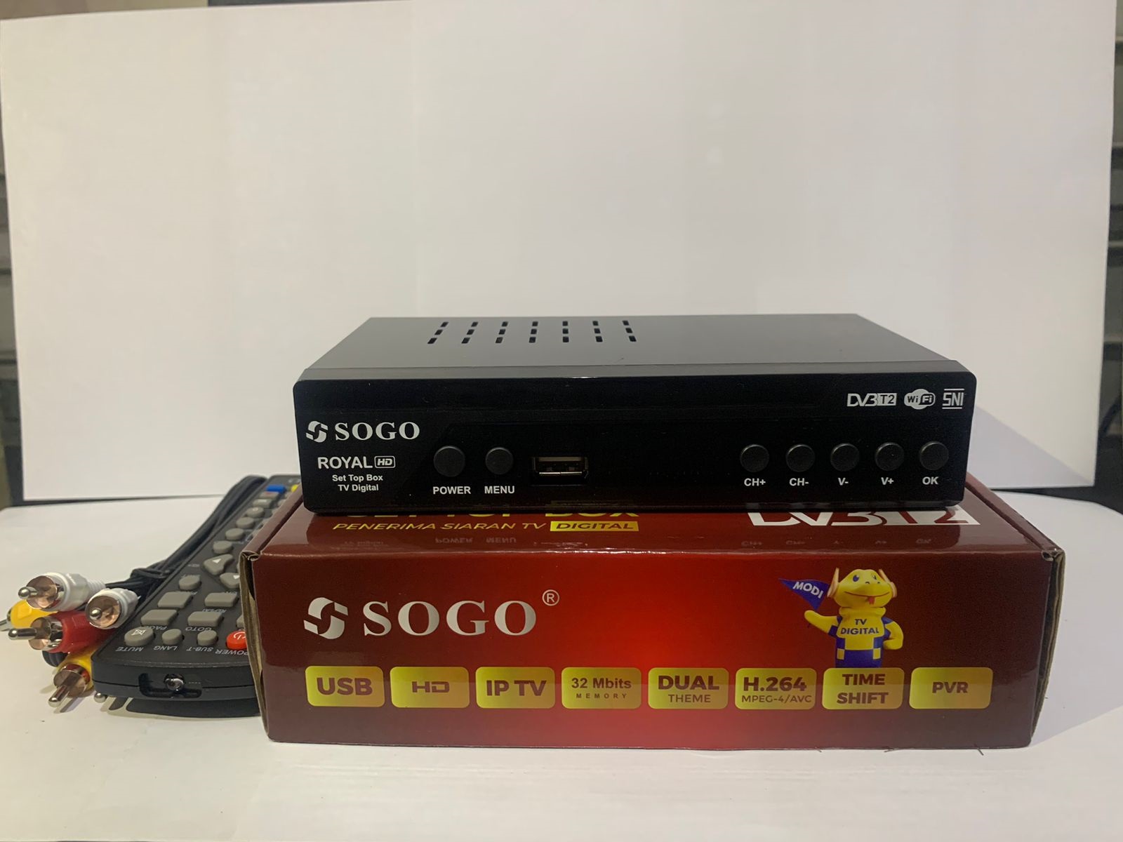 FLASH SALE STB SET TOP BOX RECEIVER TV DIGITAL SOGO ROYAL DVB T2 FULL