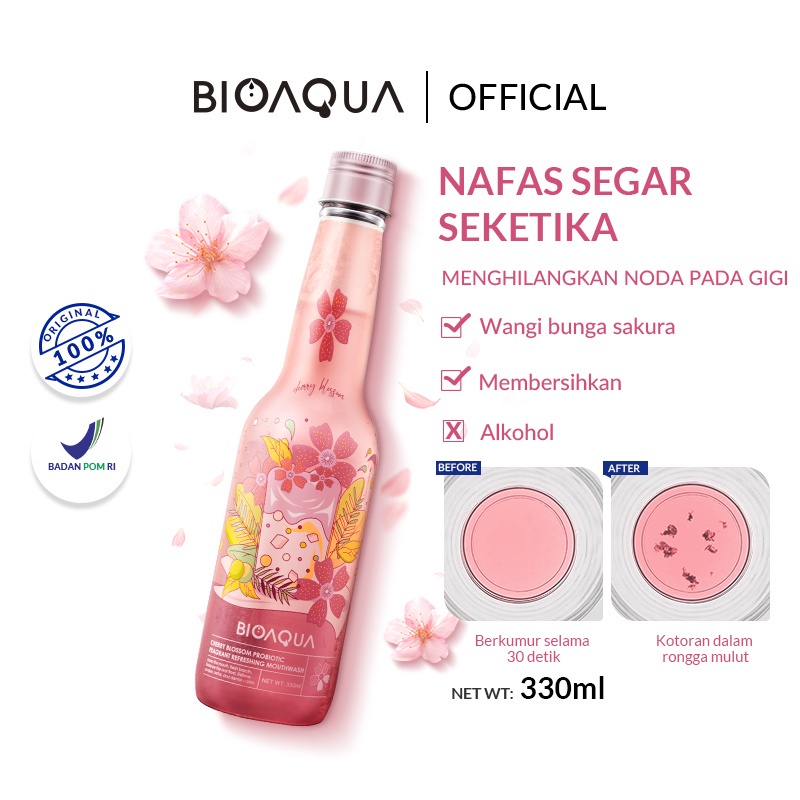 BIOAQUA Mouthwash 330ml Obat Kumur Probiotic Fragrant Refreshing Nafas