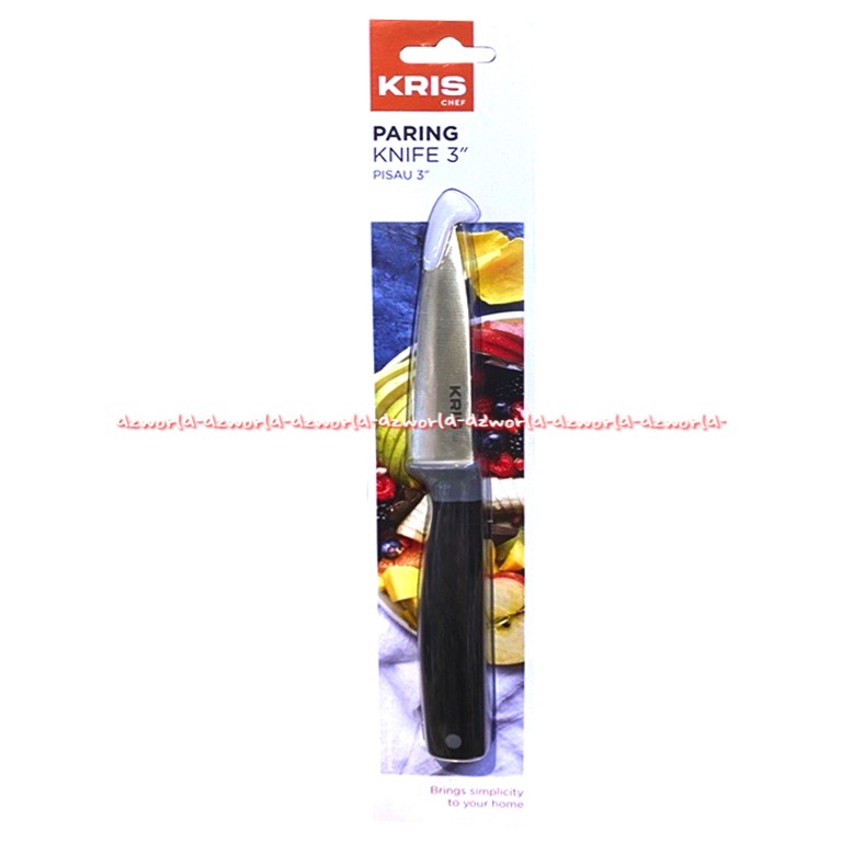 Krischef Paring Knife 3inch PIsau Dapur Ujung Runcing Tajam Mengiris Mengupas Makanan Kris Chef