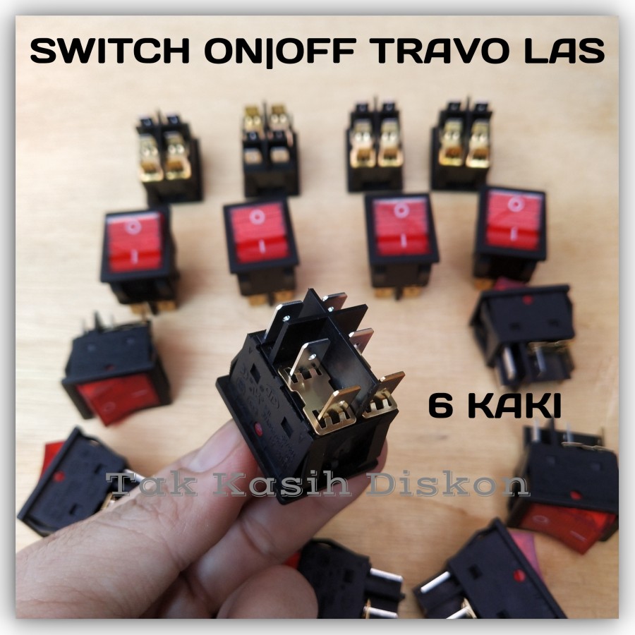 Switch Saklar ON/OFF Travo inverter 30A 6kaki | Lazada Indonesia