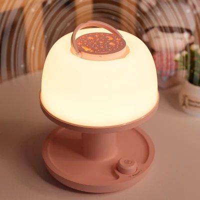 Bedside Lamp for Breastfeeding in Bedrooms,Star Night Light Projector for Kids,Portable Night Light