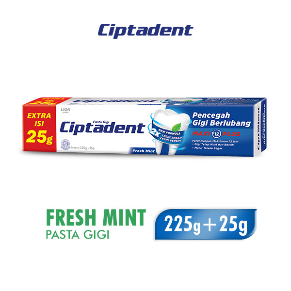 Ciptadent Pasta Gigi Fresh Mint 225g + 25g Lazada Indonesia
