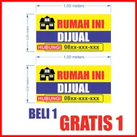 Banner Spanduk Rumah Dijual 100cm X 80cm Model B Lazada Indonesia